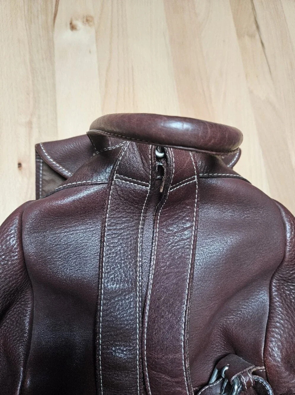 Vintage J Crew Brown Leather Backpack Rucksack